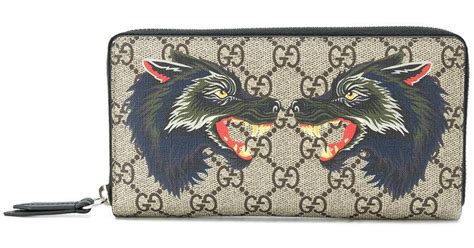 gucci wolf wallet|checkered Gucci wallet.